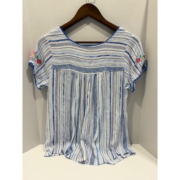 Savanna Jane Embroidered Floral Top | Boho Peasant Style | Short Sleeve - Picture 2 of 5